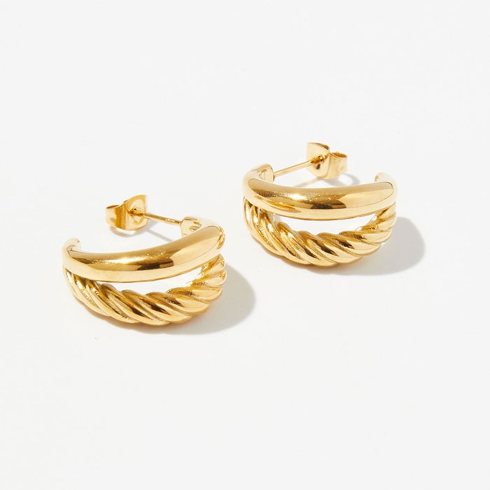 Gold Hoop Earrings*Lightweight Earrings*Waterproof and Sweatproof Jewelry